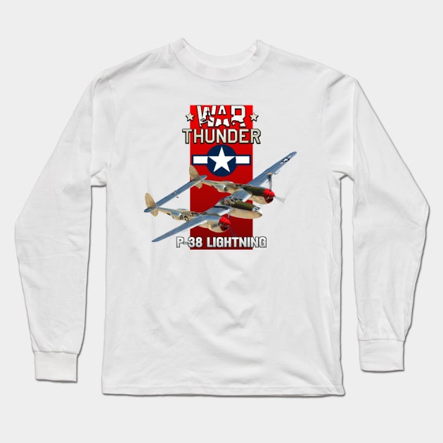 P-38 Lightning Long Sleeve T-Shirt by MilMerchant